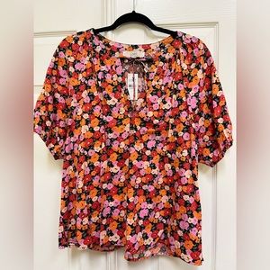 Loft cotton top Sz L NWT